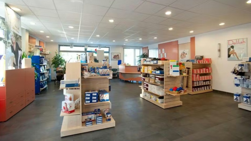 Die Gesch&auml;ftsr&auml;umlichkeiten im Sanit&auml;tshaus Hainfeld